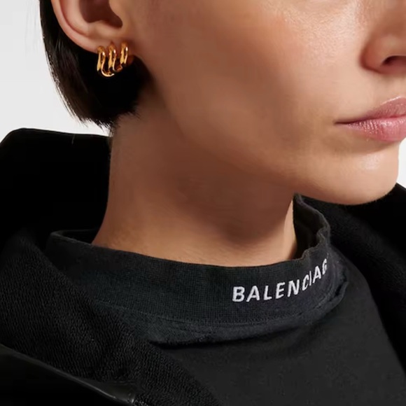 Jewelry - NEW 18K GOLD PLATED TRIPLE HOOP EARRINGS – STACKED CHUNKY DESIGN